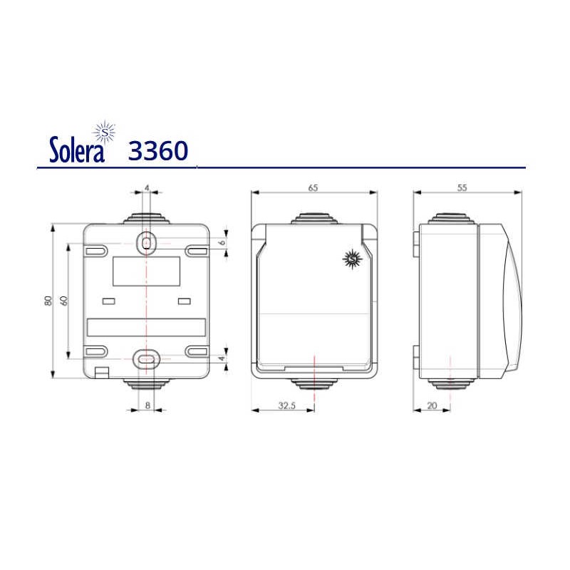 Caja Estanca Simon Aqua Tapa Articulada Ip Mecanismos Simon