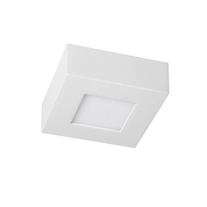 Downlight Led Cuadrado 6w Superficie Blanco Luz Blanco Neutro 4000