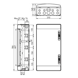 Caja automaticos superficie estanca 36 elementos Ide CDN36PT3F