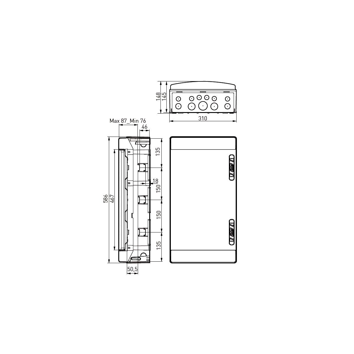 Caja automaticos superficie estanca 36 elementos Ide CDN36PT3F