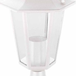 Aplique Sobremuro Hexagonal E27 Max.100w Blanco