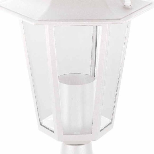 Aplique Sobremuro Hexagonal E27 Max.100w Blanco