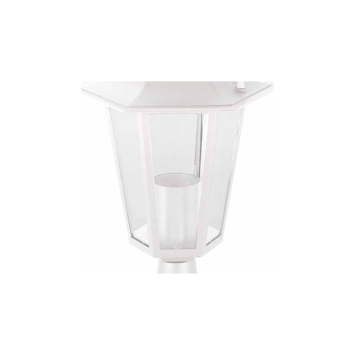 Aplique Sobremuro Hexagonal E27 Max.100w Blanco