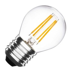Bombilla led esferica G45 filamento E27 4W luz calida