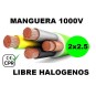 Manguera 1000v 2x2.5mm2 flexible libre halogenos RZ1-K AS 0.6/1KV CE CPR