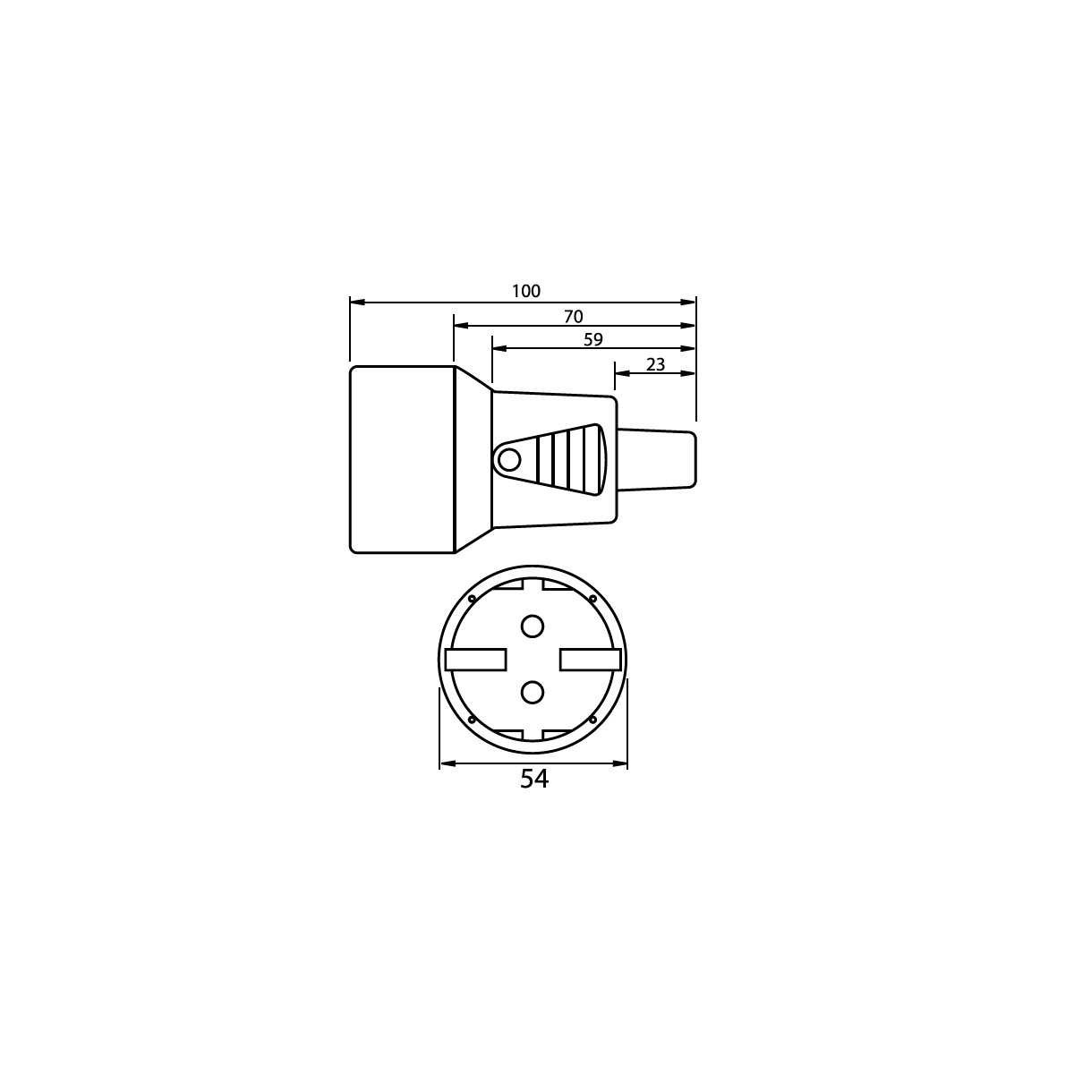 Base schuko aerea goma 2P+T 16A