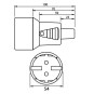 Base schuko aerea goma 2P+T 16A