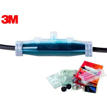 Kit empalme recto resina para manguera de 3x10 a 4x25mm2 3M Scotchcast 92NBA3