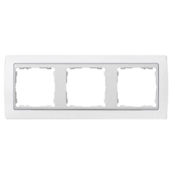Marco 3 elementos blanco zocalo blanco Serie 82 Simon 82630-30