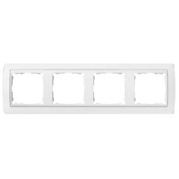 Marco 4 elementos blanco zocalo blanco Serie 82 Simon 82640-30