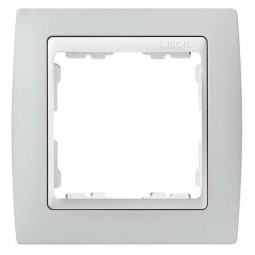 Marco 1 elementos gris zocalo blanco Serie 82 Simon 82611-33