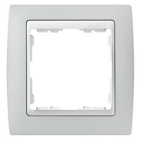 Marco 1 elementos gris zocalo blanco Serie 82 Simon 82611-33