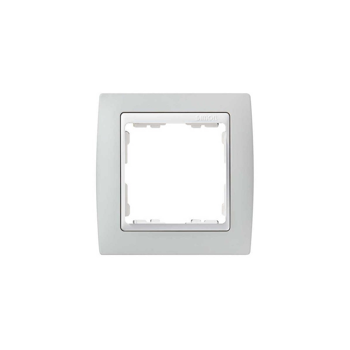 Marco 1 elementos gris zocalo blanco Serie 82 Simon 82611-33