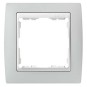 Marco 1 elementos gris zocalo blanco Serie 82 Simon 82611-33