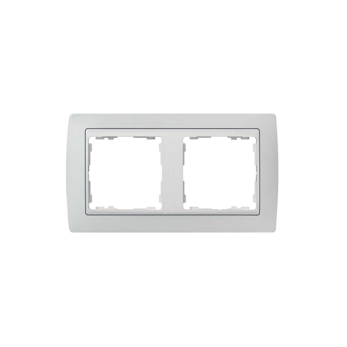 Marco 2 elementos gris zocalo blanco Serie 82 Simon 82621-33