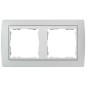 Marco 2 elementos gris zocalo blanco Serie 82 Simon 82621-33