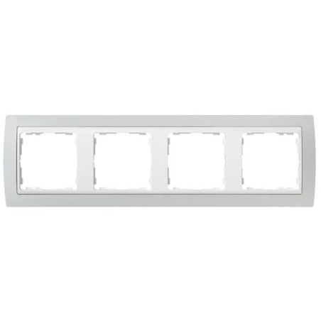 Marco 4 elementos gris zocalo blanco Serie 82 Simon 82641-33