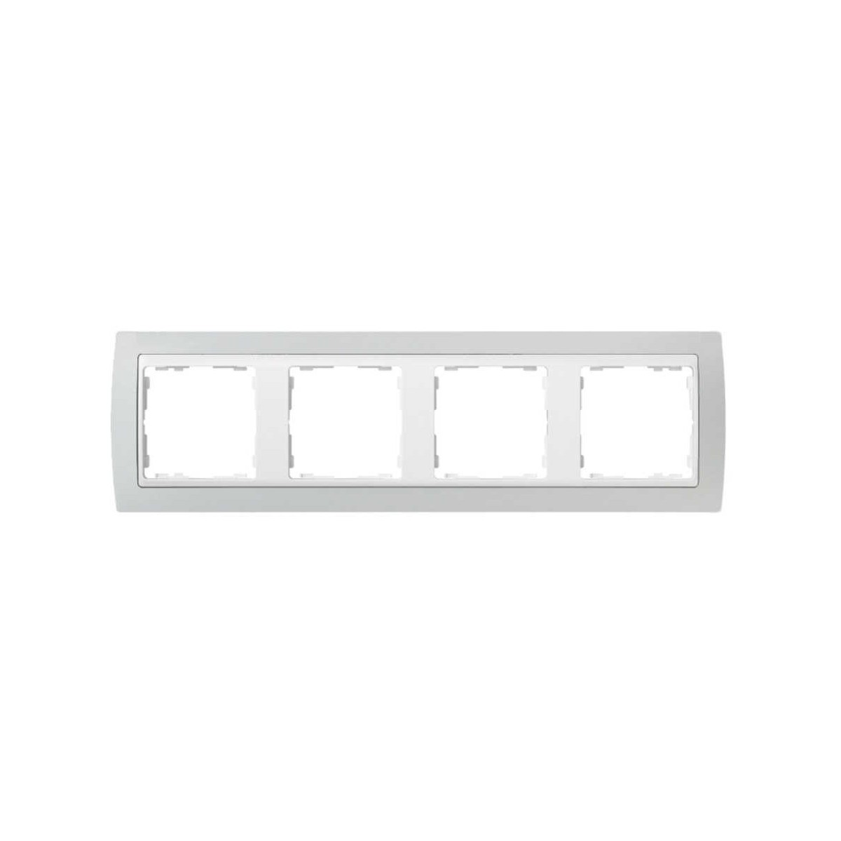 Marco 4 elementos gris zocalo blanco Serie 82 Simon 82641-33