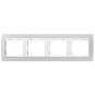 Marco 4 elementos gris zocalo blanco Serie 82 Simon 82641-33