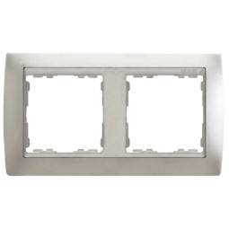 Marco 2 elementos aluminio zocalo aluminio Serie 82 Simon 82924-33