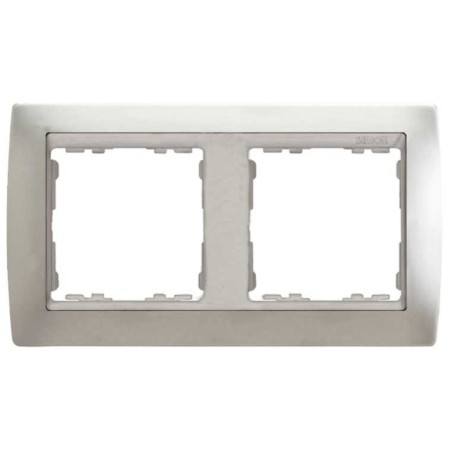 Marco 2 elementos aluminio zocalo aluminio Serie 82 Simon 82924-33