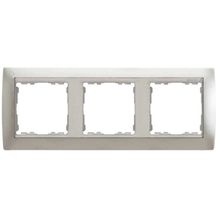 Marco 3 elementos aluminio zocalo aluminio Serie 82 Simon 82934-33