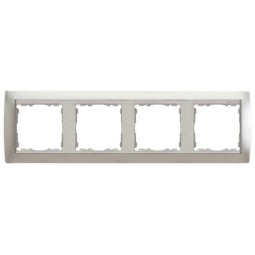 Marco 4 elementos aluminio zocalo aluminio Serie 82 Simon 82944-33