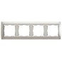 Marco 4 elementos aluminio zocalo aluminio Serie 82 Simon 82944-33