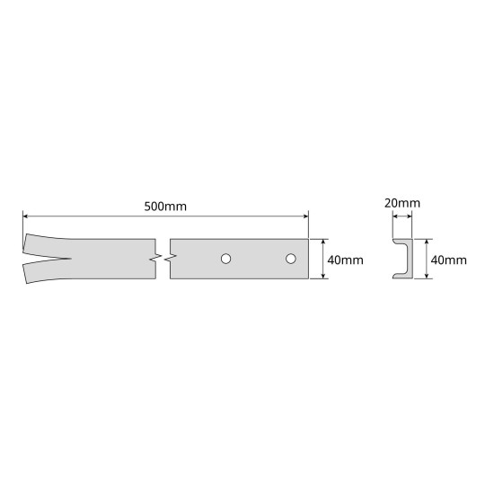 Soporte mastil para pared reforzado 500mm Televes 2406