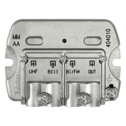 Mezclador terrestre mastil 3 entradas BI/FM-BIII/DAB-UHF(dc) Televes 404010