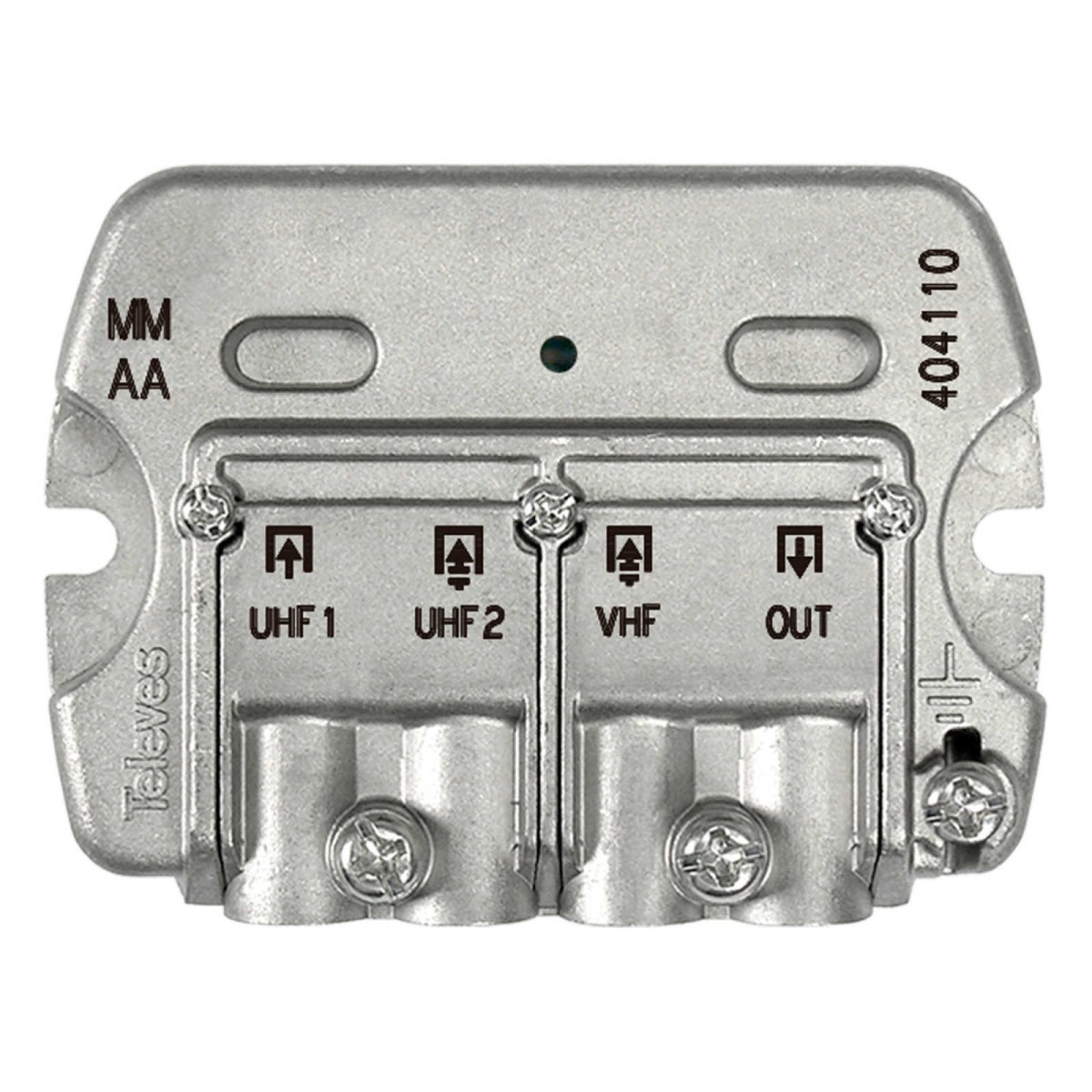 Mezclador terrestre mastil 3 entradas VHF/UHF/UHF Televes 404110