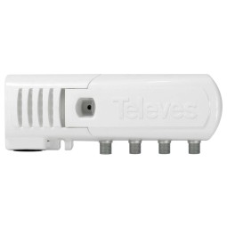 Amplificador tv interior vivienda 2S+TV 5-862MHz 20db F Televes 5526