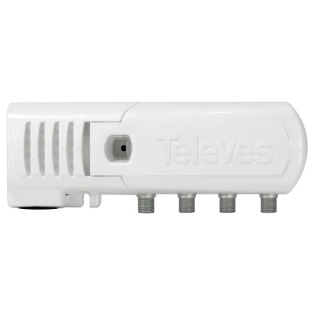 Amplificador tv interior vivienda 2S+TV 5-862MHz 20db F Televes 5526