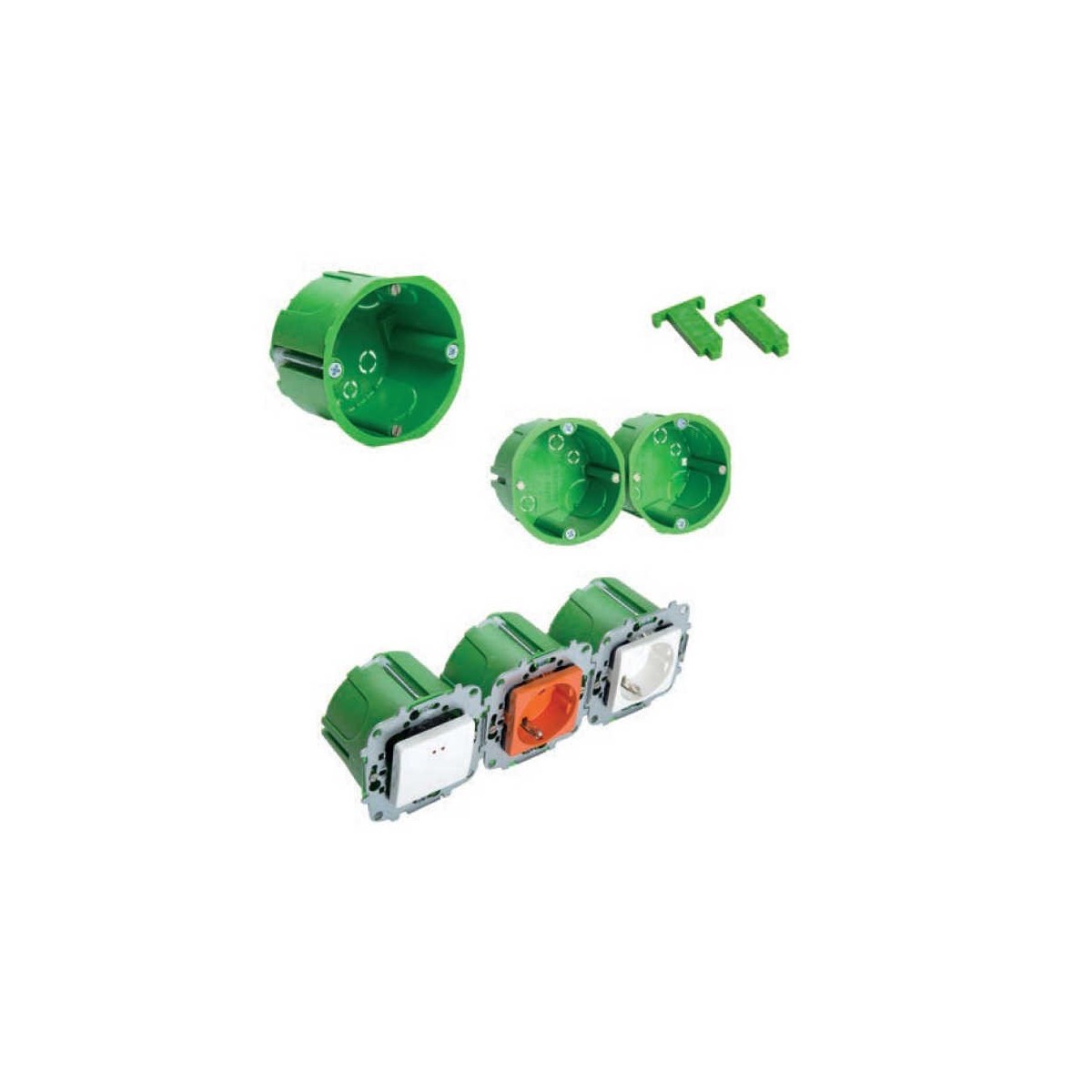 Caja universal enlazable 1 elemento para empotrar en pladur Seavi