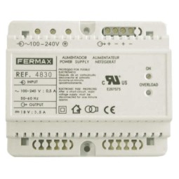 Alimentador DIN6 100-240Vac 18Vdc 3.5A Fermax 4830