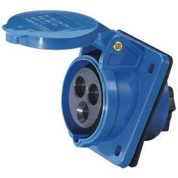 Base cetac trascuadro 2P+T 16A IP44