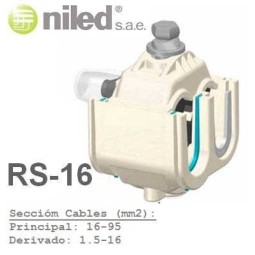 Conector RS16 bimetalico aluminio cobre IP68 6-95mm2 1.5-16mm2 Niled