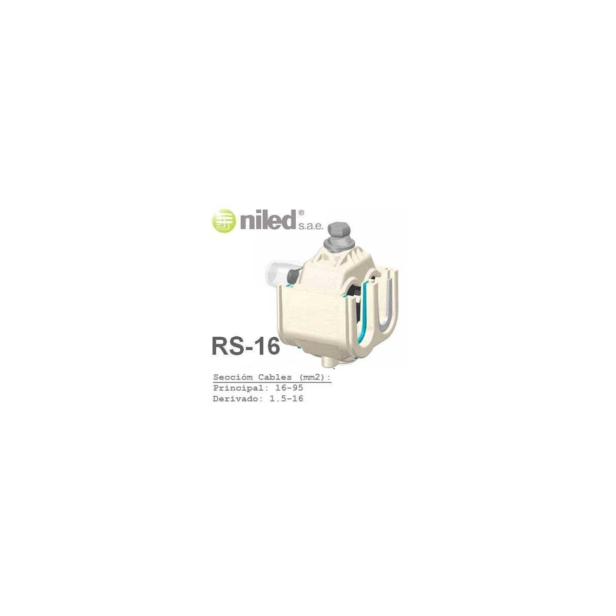 Conector RS16 bimetalico aluminio cobre IP68 6-95mm2 1.5-16mm2 Niled
