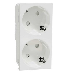 Doble enchufe schuko blanco 16A New Unica System+ NU306718A
