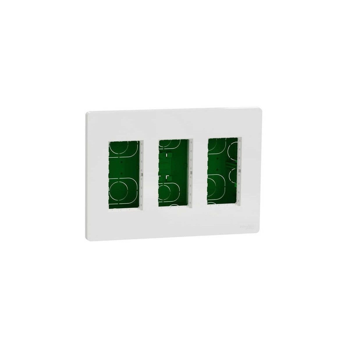 Puesto de trabajo empotrar 3 filas blanco New Unica System+ NU173418