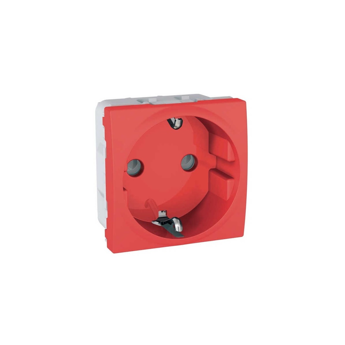 Enchufe schuko rojo 16A Unica Schneider MGU 3.037.03