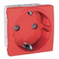 Enchufe schuko rojo 16A Unica Schneider MGU 3.037.03