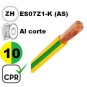 Cable flexible 1x10mm2 tierra libre halogenos 750v CE CPR