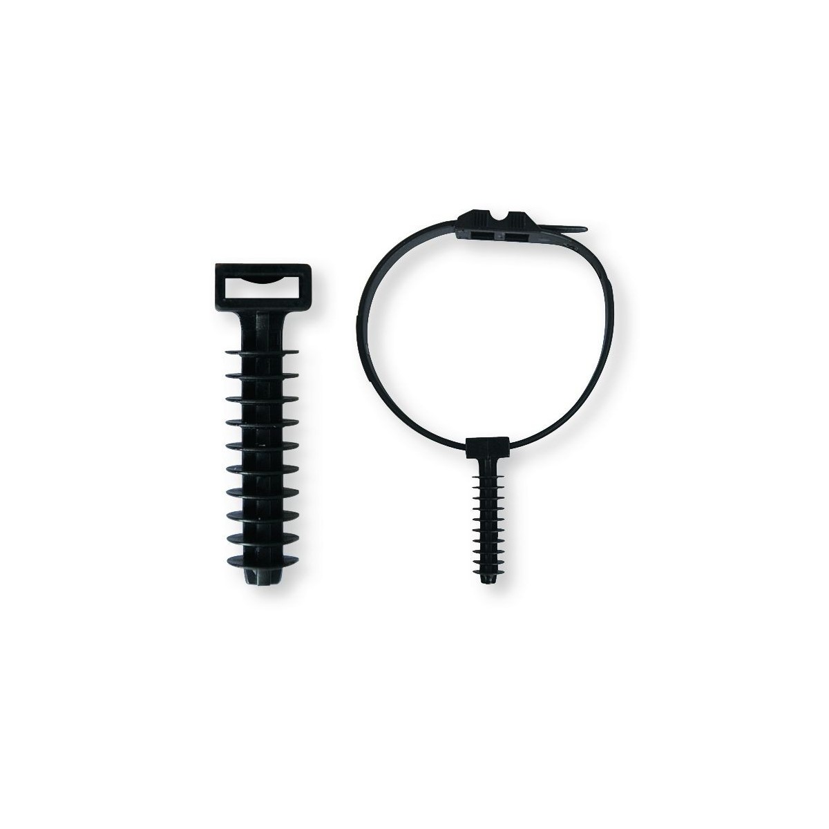 Taco negro 6mm PVC para brida 100 Unidades