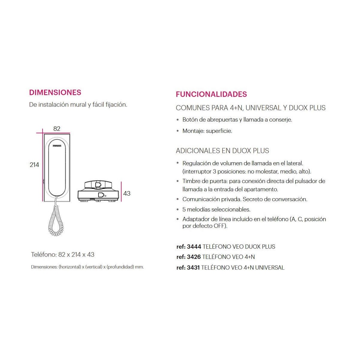Telefonillo VEO Connect Duox Plus Fermax 34440