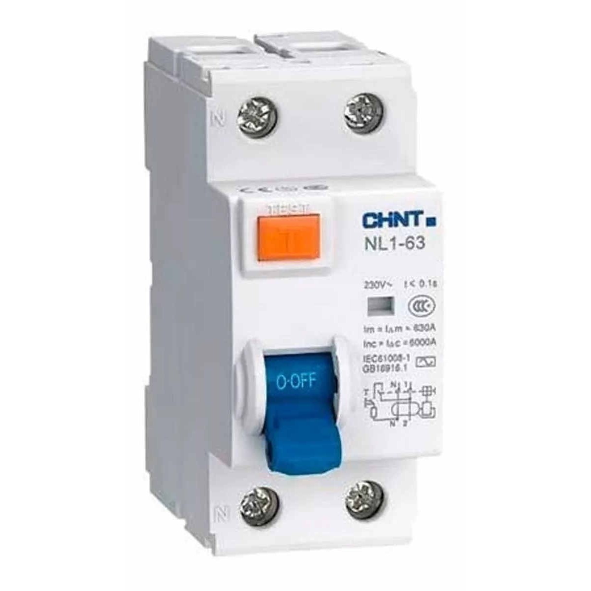 Diferencial 2P 40A 300mA Tipo AC 6kA Chint