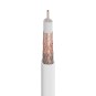 Cable antena tv coaxial blanco LSFH T100 PLUS  Televes 214110 100 Metros