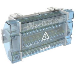 Repartidor riel trifasico 4P 160A 10 Modulos 15 Conexiones Legrand 400411