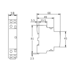 Contactor riel 2NA 25A Bobina 230/240V OPC225230 Omnium