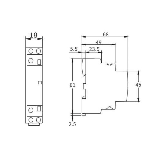Contactor riel 2NA 25A Bobina 230/240V OPC225230 Omnium